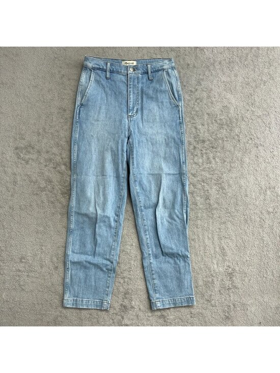 Madewell Denim - Madewell Women's 26 High-Rise Light Wash Jeans Tapered Leg P0290